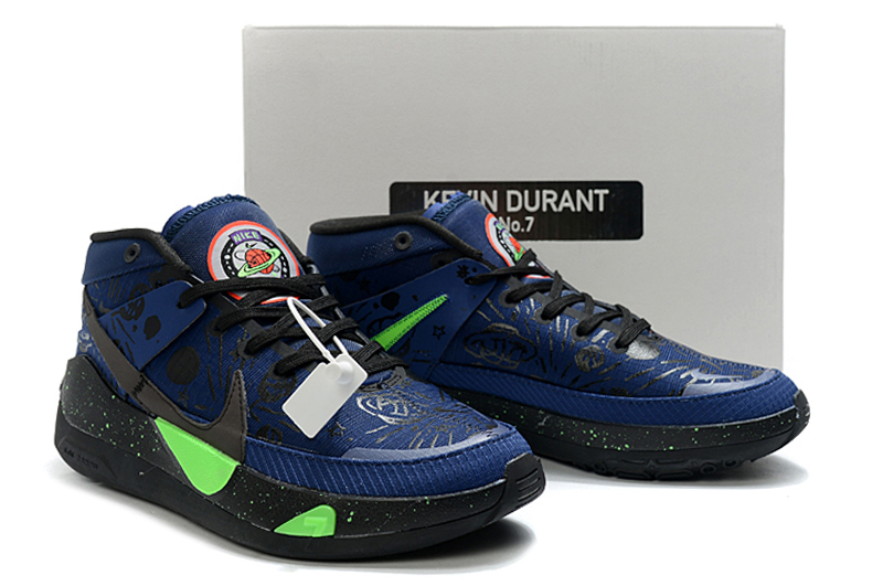 2020 Men Nike Kevin Durant 13 Blue Black Green Shoes